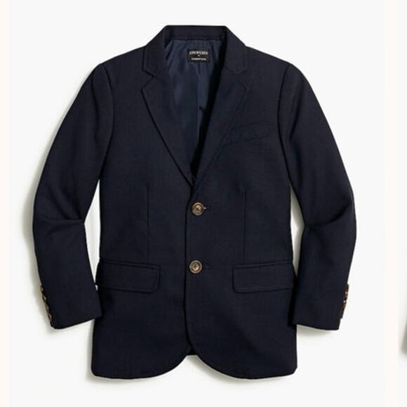 J.Crew Crewcuts Boy's Thompson Wool Suiting Jacking Navy Blue Size 8 NWT - Picture 1 of 9